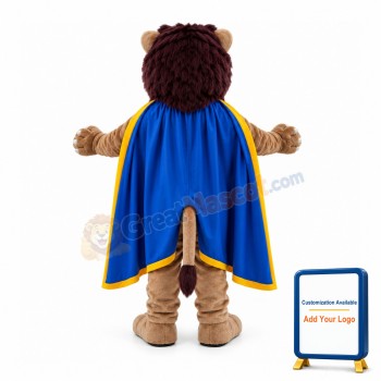 Affable Lion King With Cloak Mascot Costume