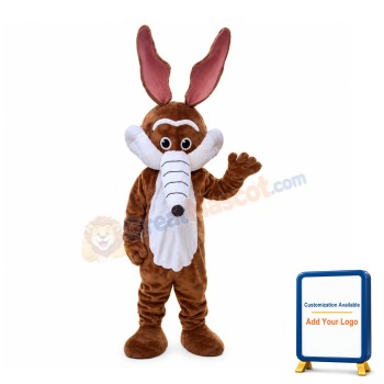 Antic Wolf With Long Ears And Nose Mascot Costume