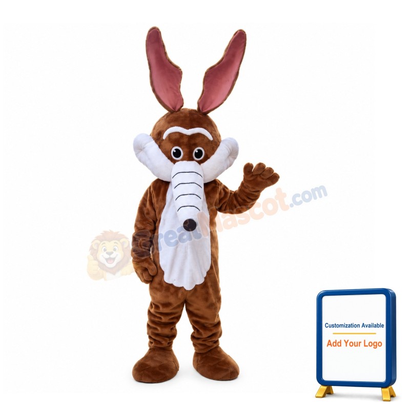 Antic Wolf With Long Ears And Nose Mascot Costume