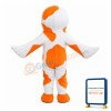 Orange & White Dolphin Mascot Costume