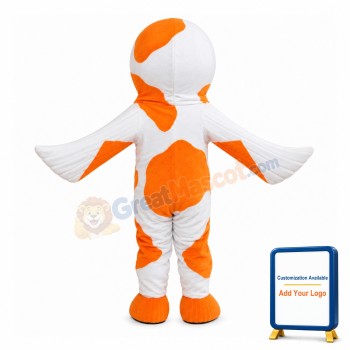 Orange & White Dolphin Mascot Costume