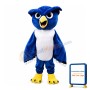 Confused Blue & White Owl Mascot Costume