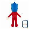 Blue Hair Boy With Lightning Shirt Mascot Costume