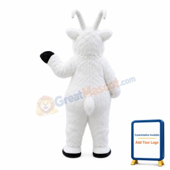 Mild Plush White Goat Mascot Costume