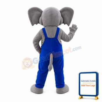 Energetic Young Elephant Mascot Costume