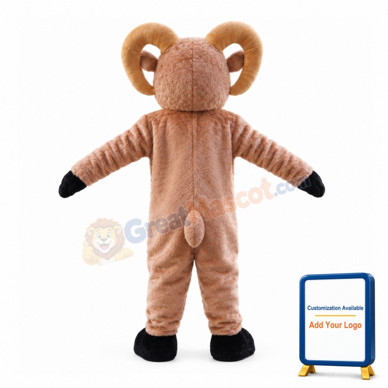 Mild Brown Ram Mascot Costume