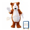 Amicable Hairy Brown & White Chipmunk Mascot Costume