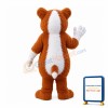 Amicable Hairy Brown & White Chipmunk Mascot Costume