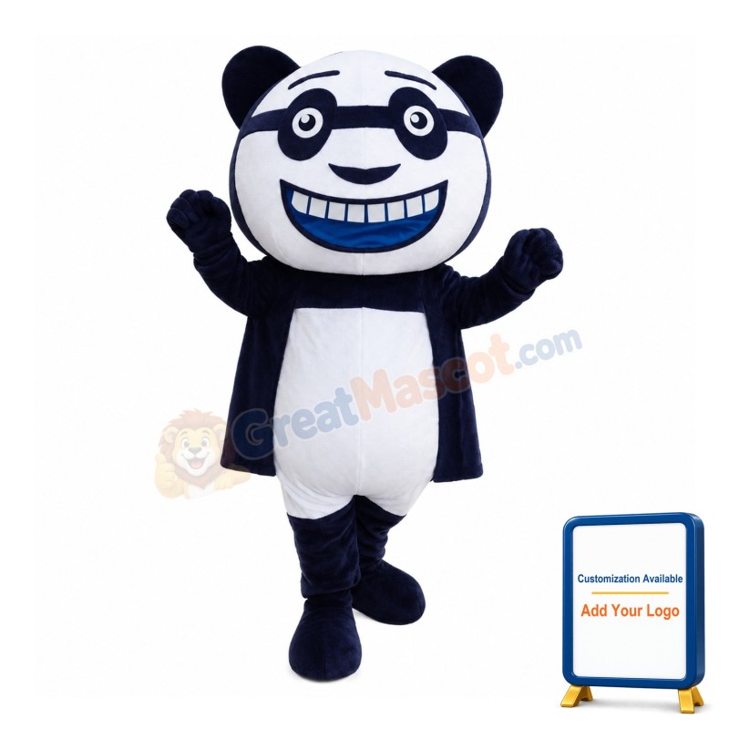 Big Mouth Panda Man Mascot Costume