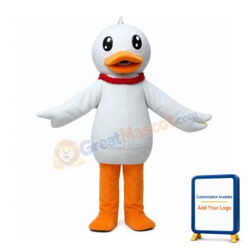 Long-legged Duck With Red Necklace Mascot Costume
