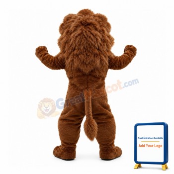 Muscle Lion With Wavy Mane Mascot Costume