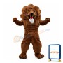 Muscle Lion With Wavy Mane Mascot Costume