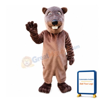 Kind Beaver With Buck Teeth Mascot Costume