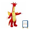Long Neck Red & Yellow Charizard Mascot Costume