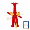 Long Neck Red & Yellow Charizard Mascot Costume