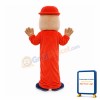 Worker Squirrel With Orange Cap Mascot Costume