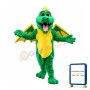 Sinewy Green Dragon With Wings Mascot Costume