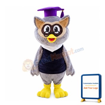 Clever Doctor Owl Mascot Costume