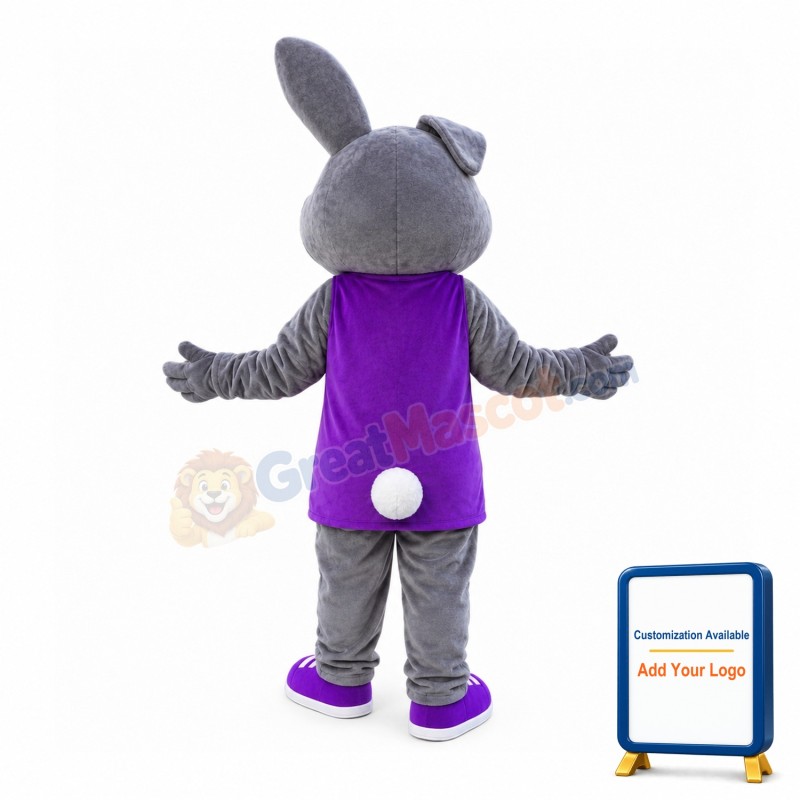 Rabbit Wearing Carrot Printed Vest Mascot Costume