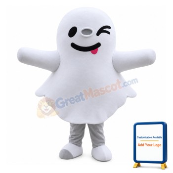 Likable White Sunny Doll Mascot Costume