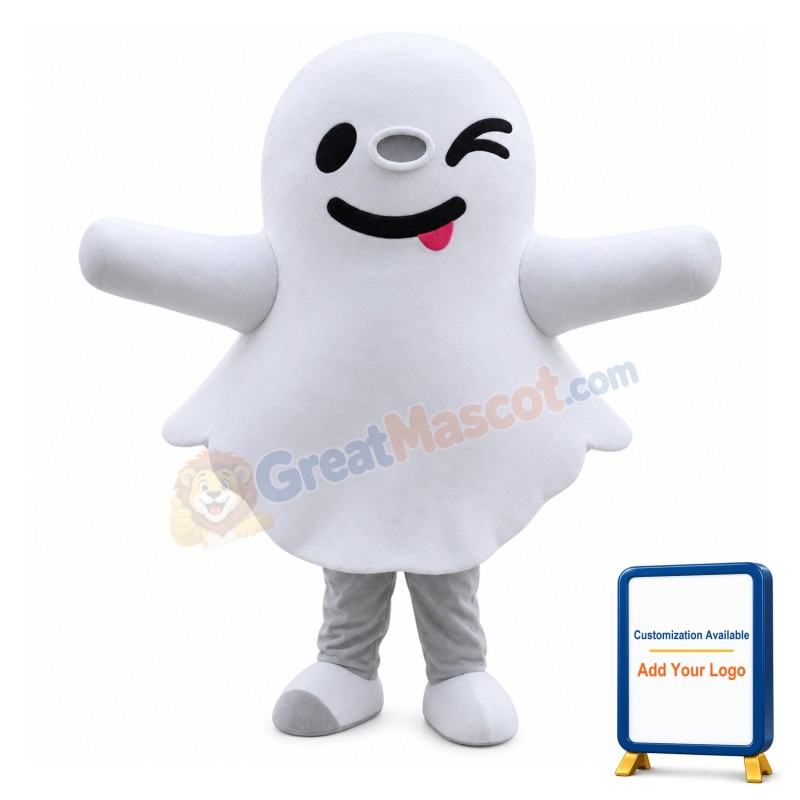Likable White Sunny Doll Mascot Costume
