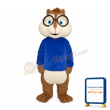 Smart Chipmunk Simon Mascot Costume