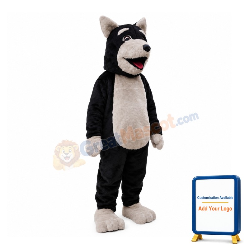 Honest Adorable Black Dog Mascot Costume