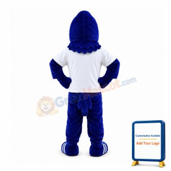 Energetic Blue Eagle Mascot Costume