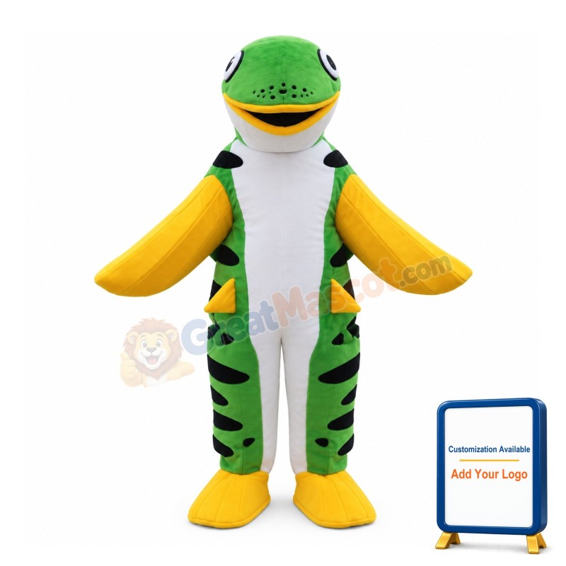 Green & White Sea Turtle Mascot Costume