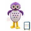 Cherubic Cartoon Purple Owl Mascot Costume