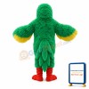 Green & Yellow Hairy Eagle Mascot Costume