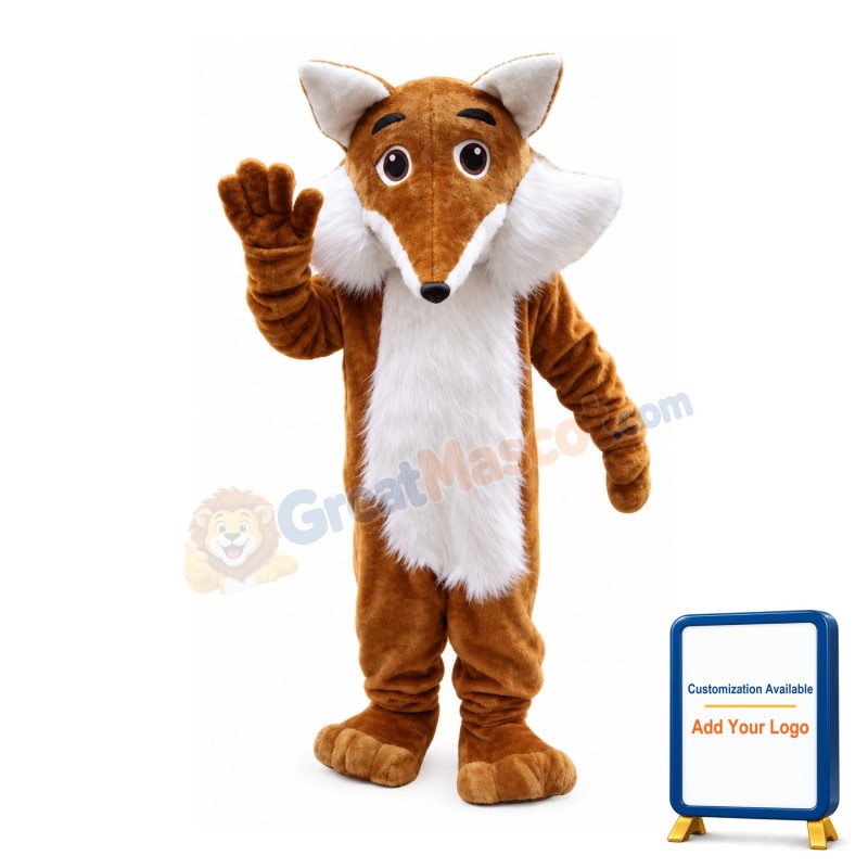 Cunning Brown Fox Mascot Costume