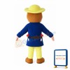 Detective With Blue Overcoat Mascot Costume