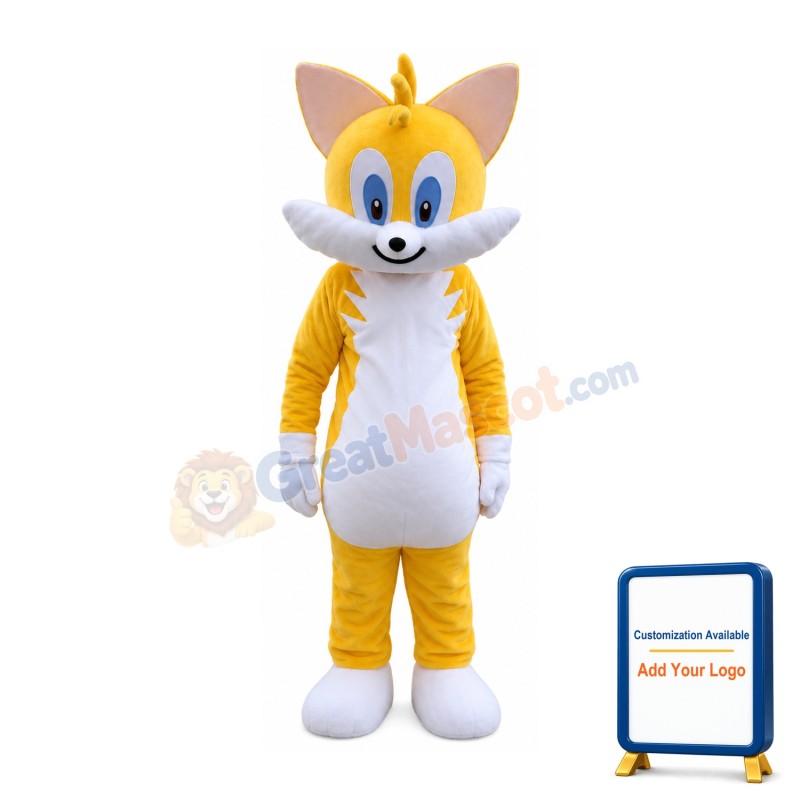 Well-disposed Yellow Cat Mascot Costume
