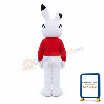 Smart Rabbit With Glasses Mascot Costume