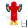 Long Fur Bird With Colorful Wings Mascot Costume