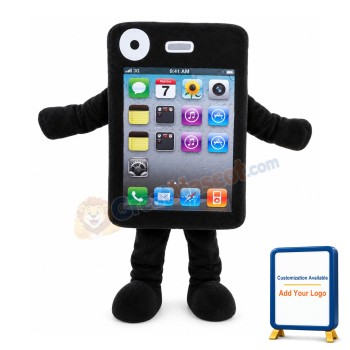Black Cell Phone Mascot Costume