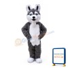 Furry Wolf With Light Blue Eyes Mascot Costume