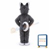 Furry Wolf With Light Blue Eyes Mascot Costume