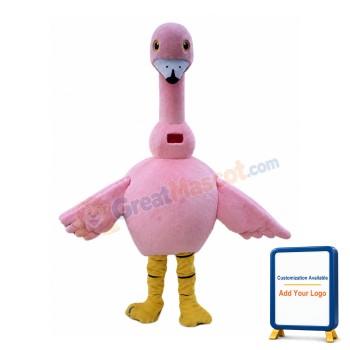 Small Pink Ostrich Mascot Costume