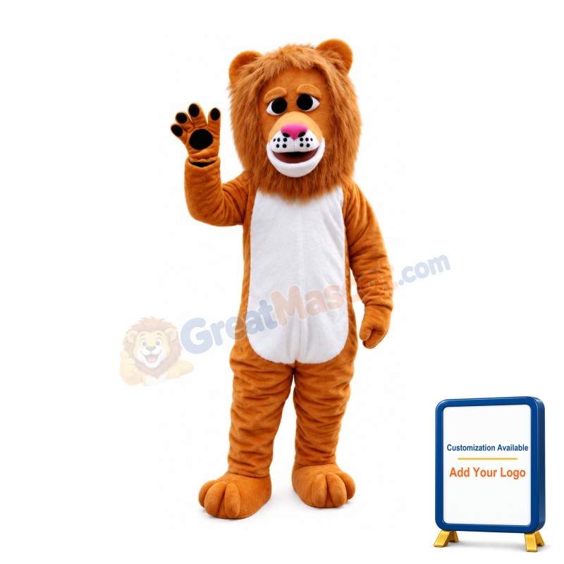Well-behaved Kind Lion Mascot Costume