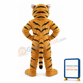 Pleased Tiger On Hips Mascot Costume