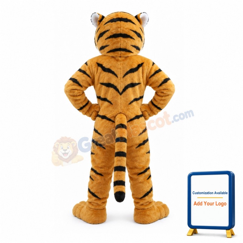 Pleased Tiger On Hips Mascot Costume