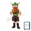 Confident Warrior With Brown Beard Mascot Costume