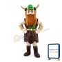 Confident Warrior With Brown Beard Mascot Costume