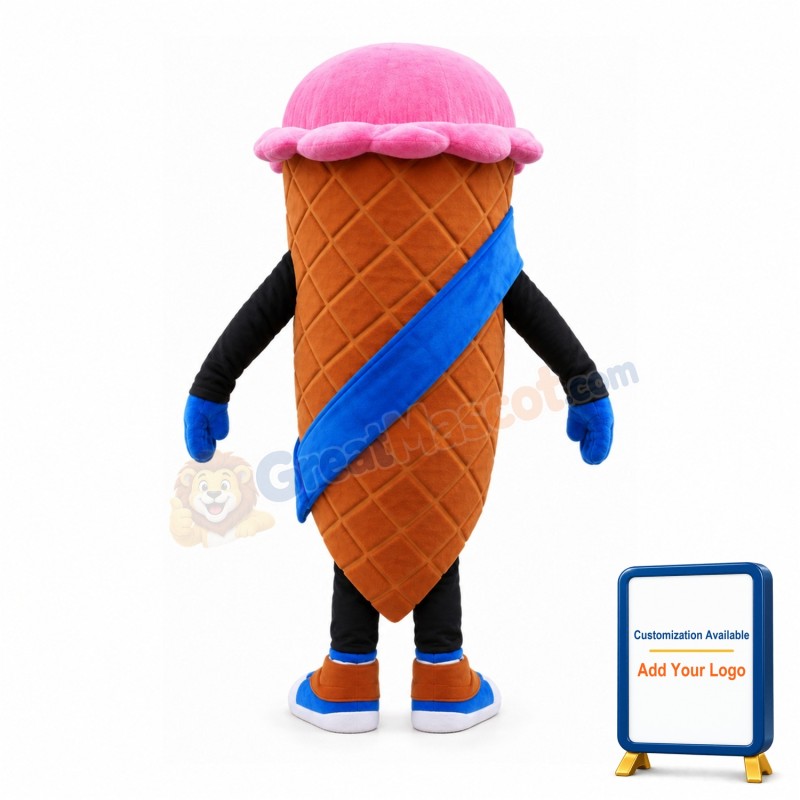 Strawberry-flavored Crispy Cone Mascot Costume