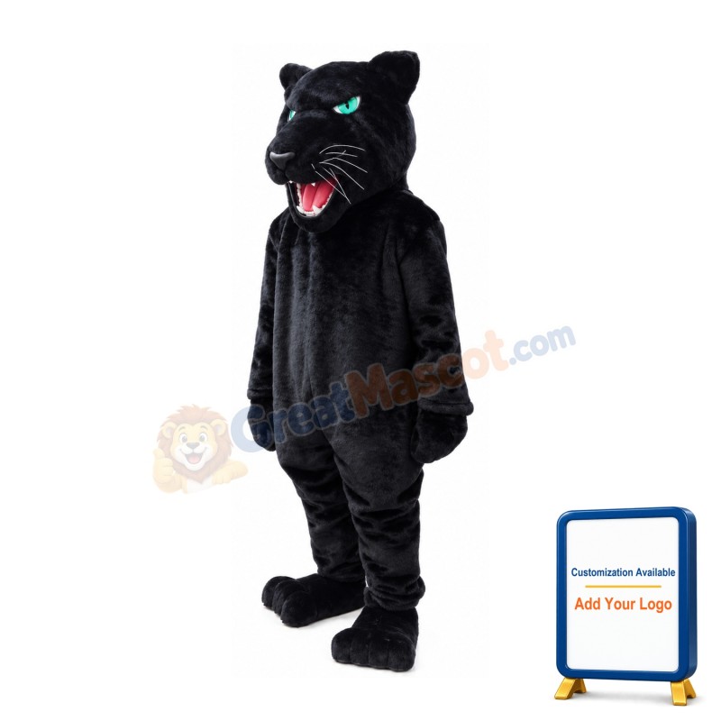 Majestic Bold Black Panther Mascot Costume