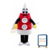 Red Cartoon Fired Rocket Mascot Costume