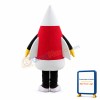 Red Cartoon Fired Rocket Mascot Costume