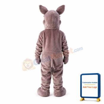 Beefy Rhino With Silver Horn Mascot Costume